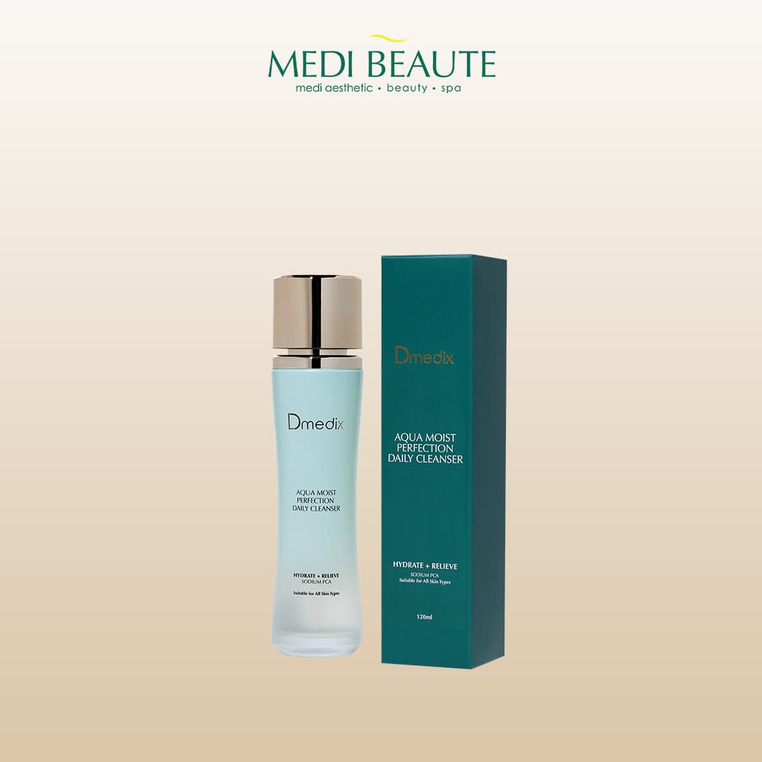 Aqua Moist Perfection Daily Cleanser, shown with its packaging
