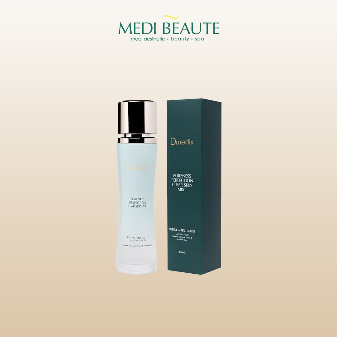 Pureness Perfection Clear Skin Mist, shown with its packaging