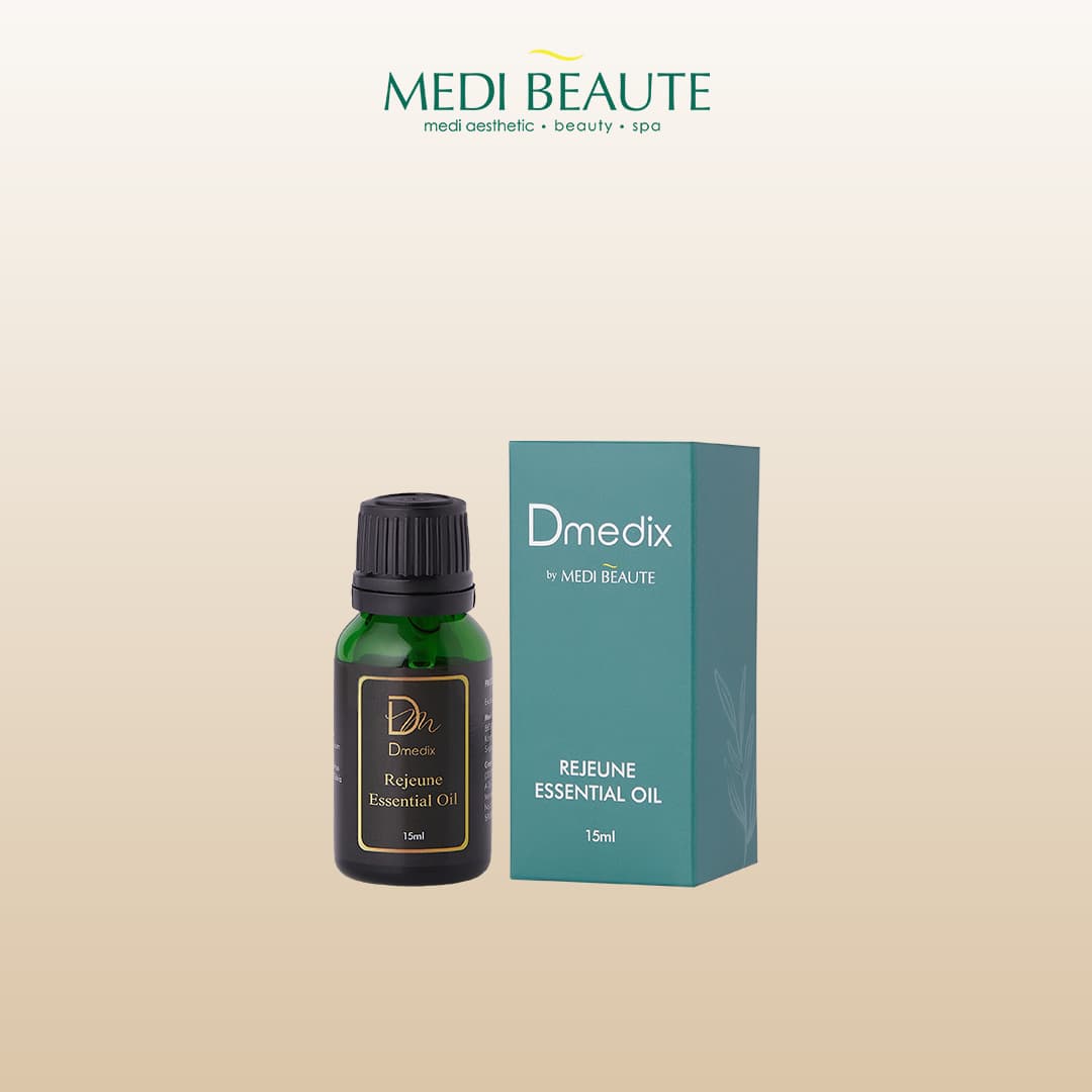 Rejeune Essential Oil, shown with its packaging