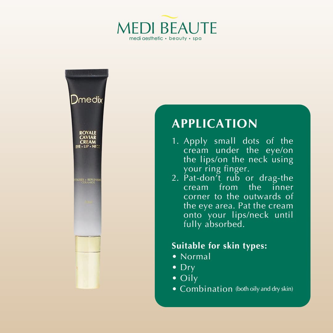 Royale Caviar Cream (Eye, Lip & Neck), how to use